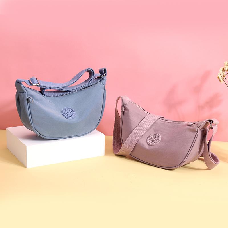 Lightweight Large Capacity Hobo Bag Nylon Water-Repellent Shoulder Bag Women's Crossbody Bag