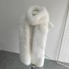 Faux Fur Long Scarf Womens Leopard Print Warm Plush Scarf Trending Scarf Wrap Y2K Accessories Luxury Imitation Rabbit Hair Shawl