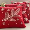 Red Throw Pillowcover INS Style Cushion Cover Soft Christmas Plush Pillowcase  Sofa/Bed