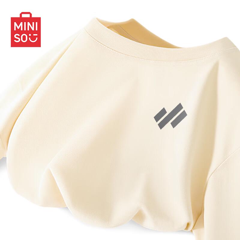 MINISO Men s Summer Casual Pure Cotton Loose Fit T-Shirt M