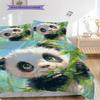 Panda Muster Bettwäsche Steppdecke Set Bettbezug Kissenbezug Heimdekoration Geburtstagsgeschenk (1 Bettbezug + 2 Kissenbezüge, ohne Füllung)