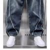 New 2026 thickened men's jeans, loose straight casual wide-leg pants