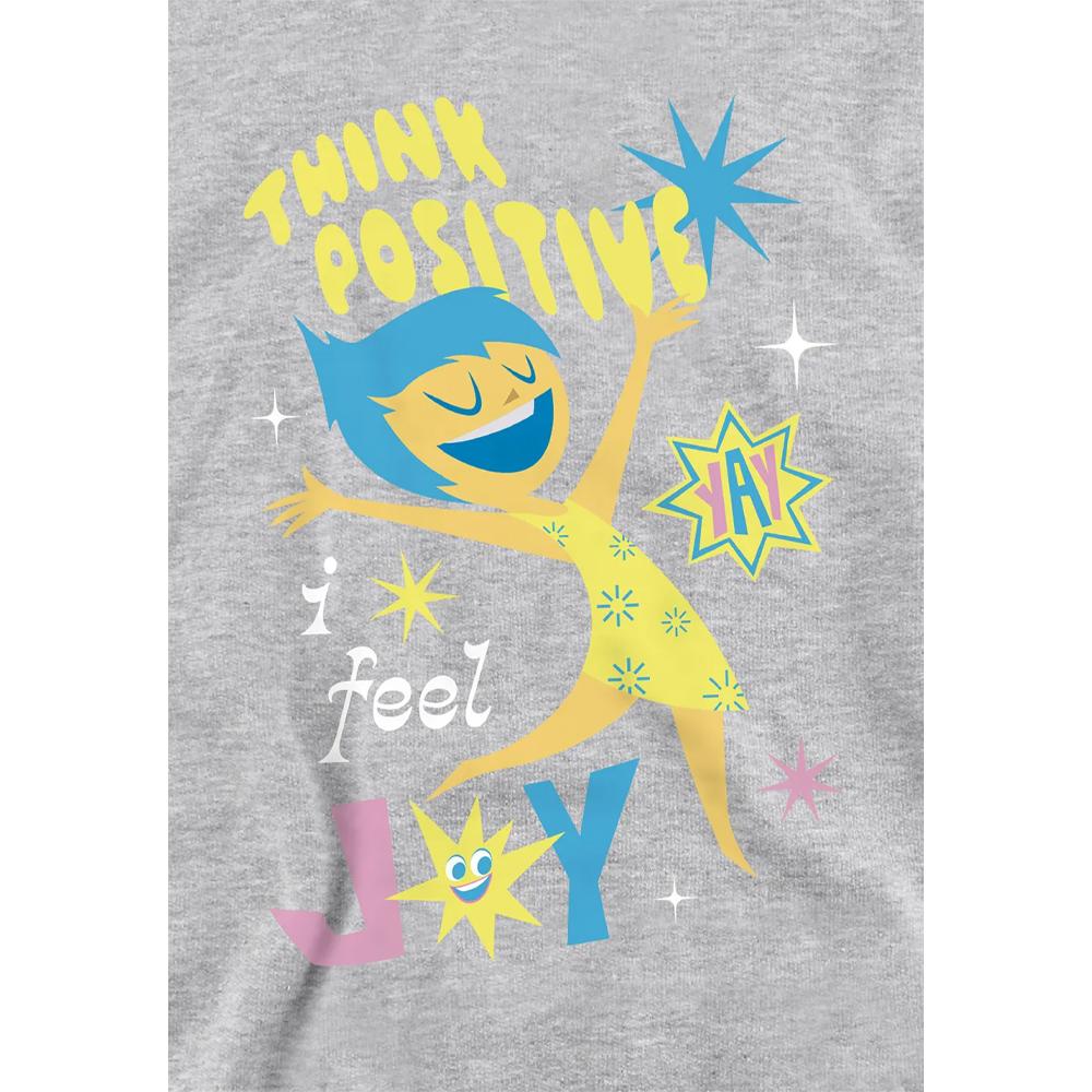 Inside Out 2 Childrens/Kids Think Positive Joy Heather Hoodie