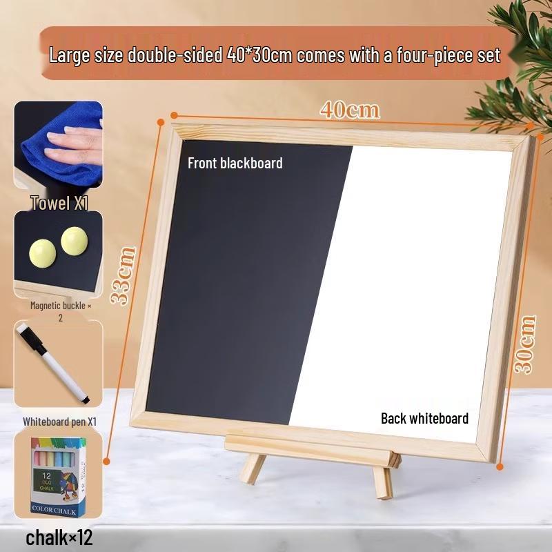 Mini Wooden Desktop Blackboard with Stand