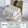Bowl & Dish Pull-Out Storage Rack - In-Cabinet Drainer & Organizer