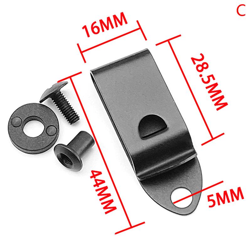 Universal Stainless Steel Kydex Knife Scabbard Waist Clip K Sheath Carrying Belt Clip for Easy Carry of Knives