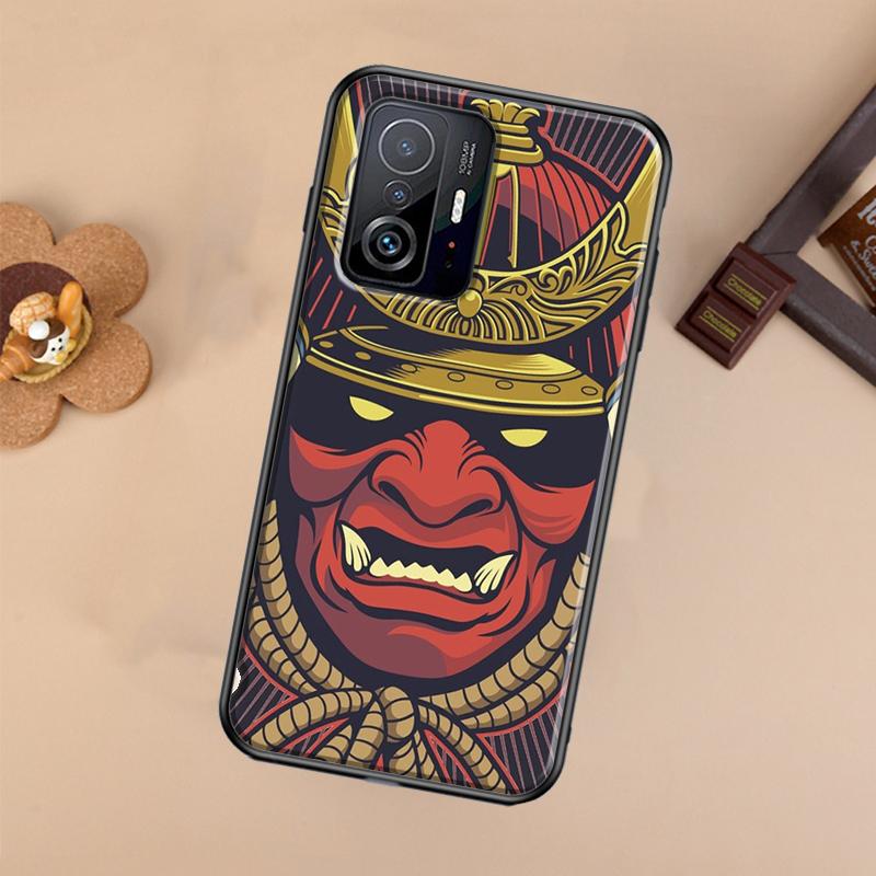 Samurai Mask Demon Case For Xiaomi 14T 11T 12T 13T Pro 13 14 Ultra POCO X7 Pro X3 X5 F3 F5 F6 M6 X6 Pro Cover