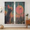 War Between Cats Humans Printed Curtain Home Decor Window Treatment Bedroom Kitchen Living Room Curtains Made Of Polyester With Rod Pocket Great