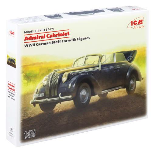 ICM 1/35 German Admiral Open Staff Car with Figure Plastic Model 35471