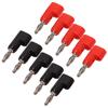 5 Set Solderless Banana Plug Stackable Jack Connector Probe Adapter J.10026 4mm Black Red