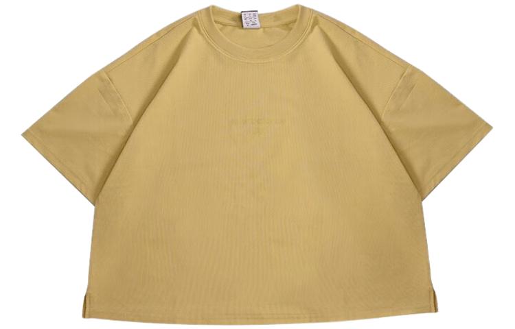 New Balance T Shirts Women s Yellow Crew Neck Moderate Straight Fit AWT31573-YL XS