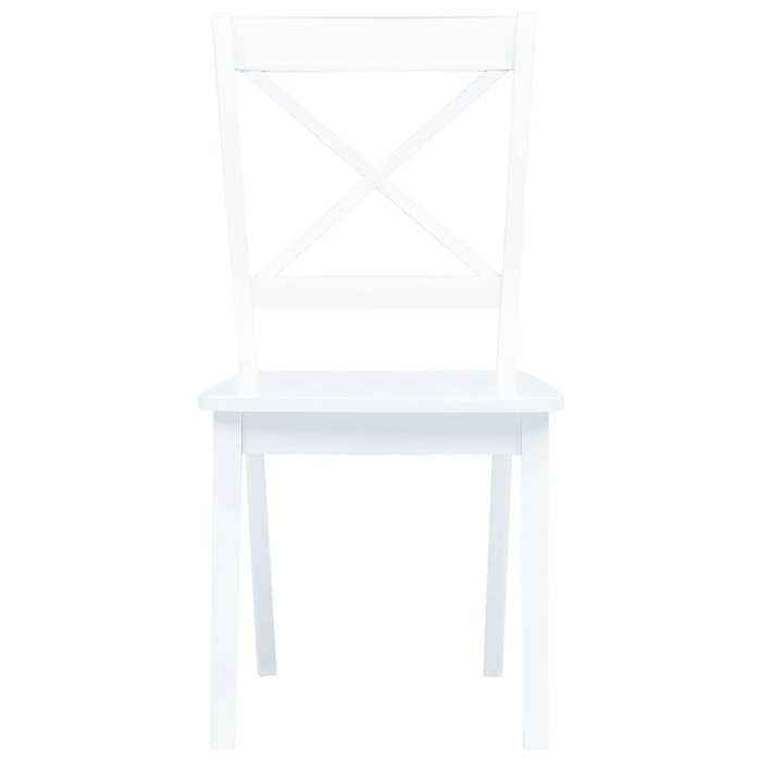 VidaXL 4x Bois d'Hévéa Massif Chaises de Salle à Manger Chaises à Dîner Chaises de Repas Chaises de Cuisine Maison Intérieur 247357