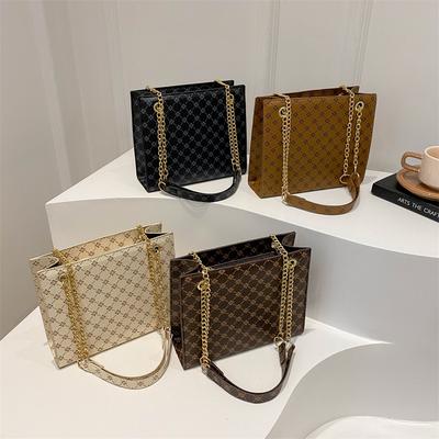 Bag Fashion Small Square Bag Textured Pu Shoulder Bag Large Capacity Chain Crossbody Bag Women'S Bag