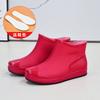 Hot-selling rain shoes women's short tube outer wear water shoes warm non-slip rain boots waterproof boots rubber shoes overshoes