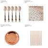 Elegant Rose Gold Stamping Party Tableware Supply Decor For Wedding And Birthday Celebrations