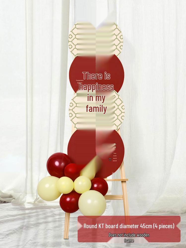 Customized Wedding Reception KT Board and Artificial Flower Display Stand