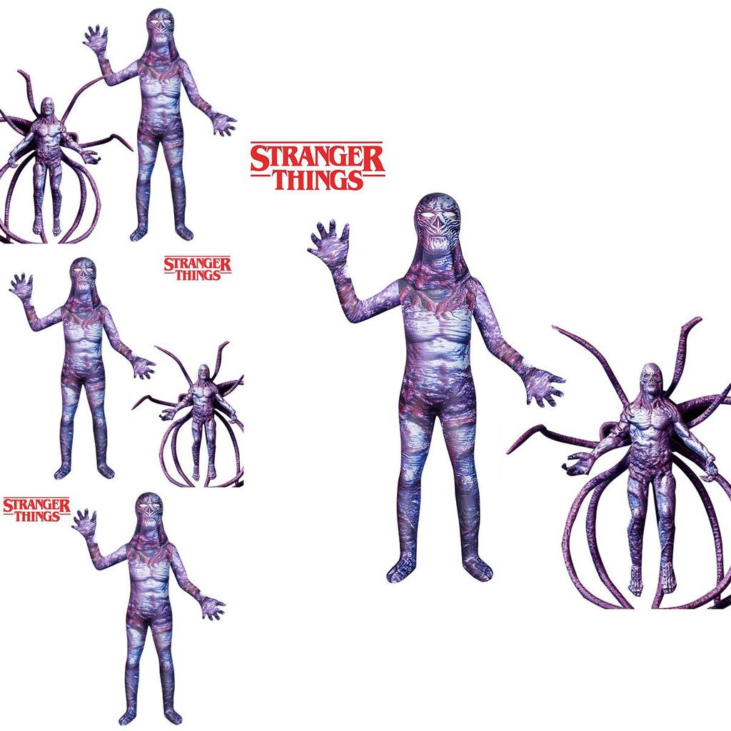 Stranger Things Halloween Kinder Cosplay Kostüm Einteiler Set Perfekt für Maskeraden und Themenpartys