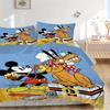 3pcs Mickey Mouse & Pluto Flea Powder Design Quilt Cover Set - Soft and Cozy Bedroom, Guest Room and Dorm Decorative Bedding 3-Piece Set 1 Quilt