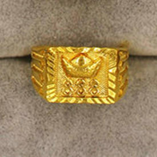 Bague Mantra des Six Caractères Ajustable en Laiton Doré pour Homme: Bijoux inspirés de pièces de monnaie européennes