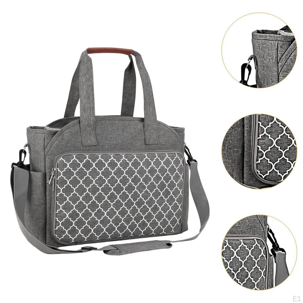 Knitting Tote Bag with Adjustable Strap for Yarn Storage And Crochet Tools