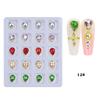 20Pcs/set 3D Nail Jewelry Luxury Alloy Nail Art Rhinestones Shiny Crystal Diamond Gems for Nail Decor Rings Earrings DIY