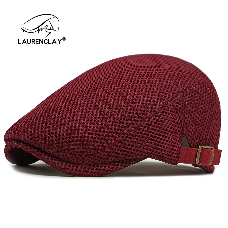 Boina de Malla Fina de Verano: Gorra de Visera de Pato Transpirable para Hombre y Mujer - Boina Retro de Estilo Coreano para el Sol