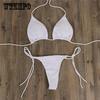 WTEMPO Women Bandeau Bandage Beachwear Swimsuit Bikini Set Push-Up Brazilian Swimwear