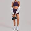 Women's Quick-Dry Cross-Back Yoga Set with Removable Pads and Sports Shorts
