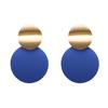 Round Sequin Dangle Earrings for Women Colorful Punk Metal Long Drop Earring Female Statement Bohemian Jewelry Gift