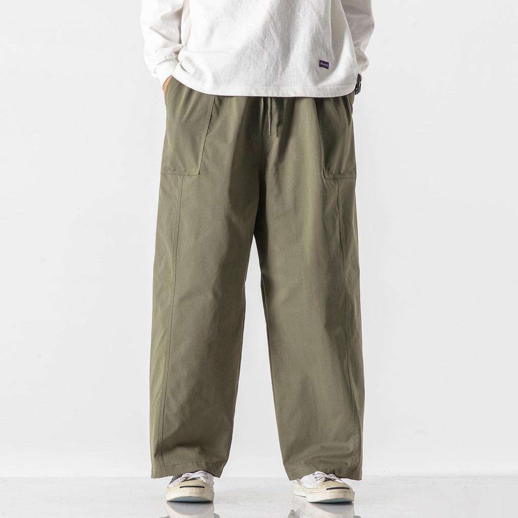 2025 Summer Japanese Style Plus Size Casual Harem Pants - Wide Leg, Solid Color