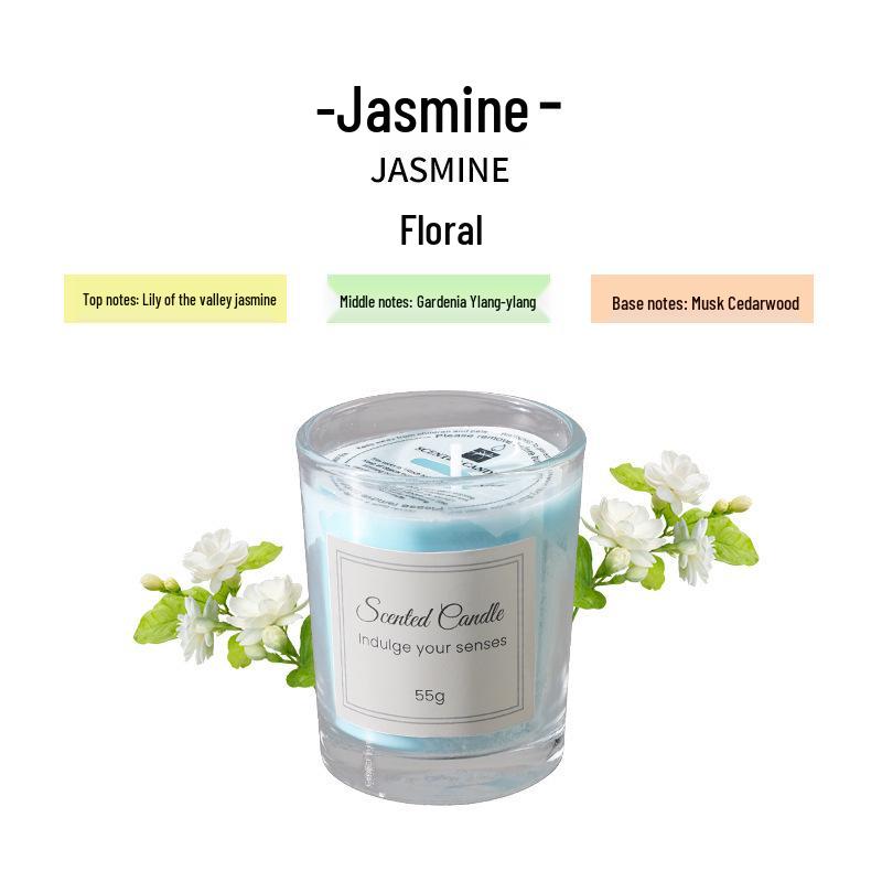 Soy Wax Creative Aromatherapy Candle in Transparent Glass Jar - 12 Scents