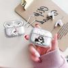 Case For Airpods Pro 2 4 1 Pro2 3 Pro3 Clear Earphone Cases Cover Cartoon Lines Messy Puppy