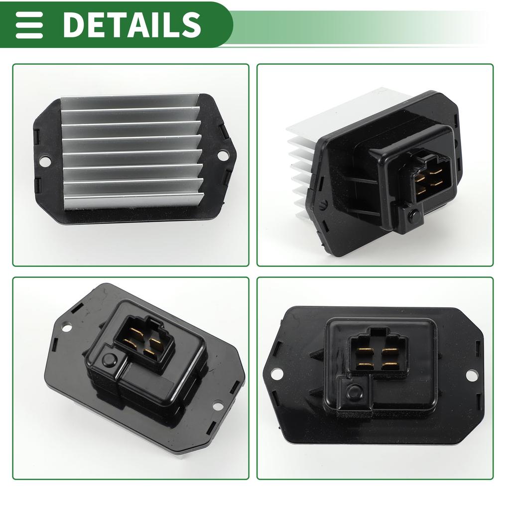 Motoforti HVAC Blower Motor Resistor Heater Blower Resistor for Honda CR-V 2006-2002 and Honda Civic 2005-2001, Part Number 79330S5A942, Silver Tone