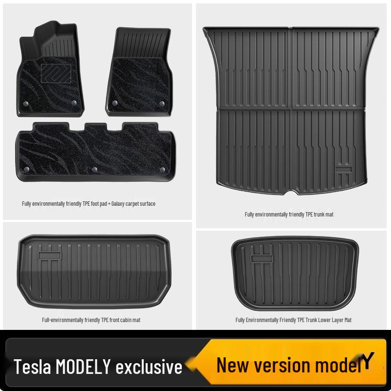 Eco-Friendly All-Weather Car Floor Mats for 2025 Tesla Model Y