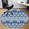 1pc Owl Pattern Office Round Rug, Carpet for Office, Gaming, Lightweight Round Floor Mat yy260208015