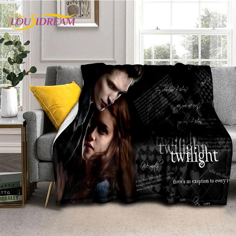 Twilight Saga Series Edward Bella Movie Soft Blanket,Soft Throw Blanket for Home Bedroom Bed Sofa Picnic Travel Cover Child Gift