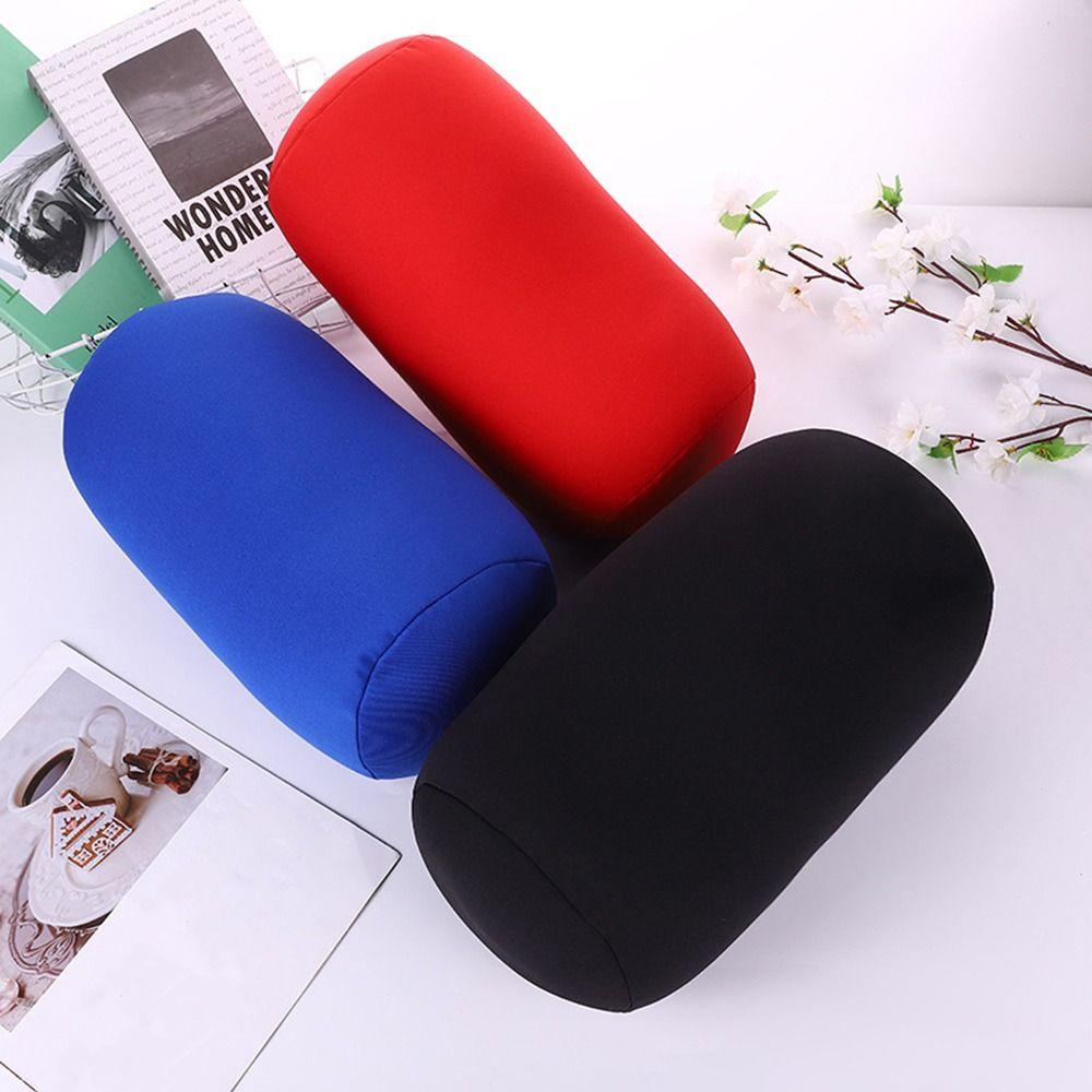 Mini Microbead Bolster Tube Pillow Foam Particle Neck Support Pillow New Back Cushion Travel Use