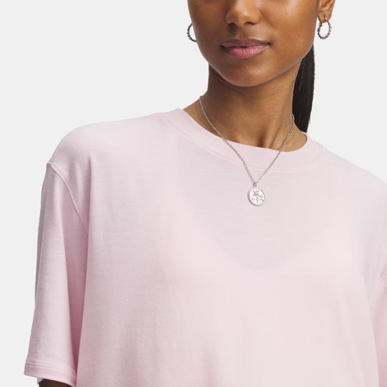Under Armour Meridian Casual Fashion Simple Versatile Short Sleeve Drop Shoulder T-Shirt Women Tops 6000860-647
