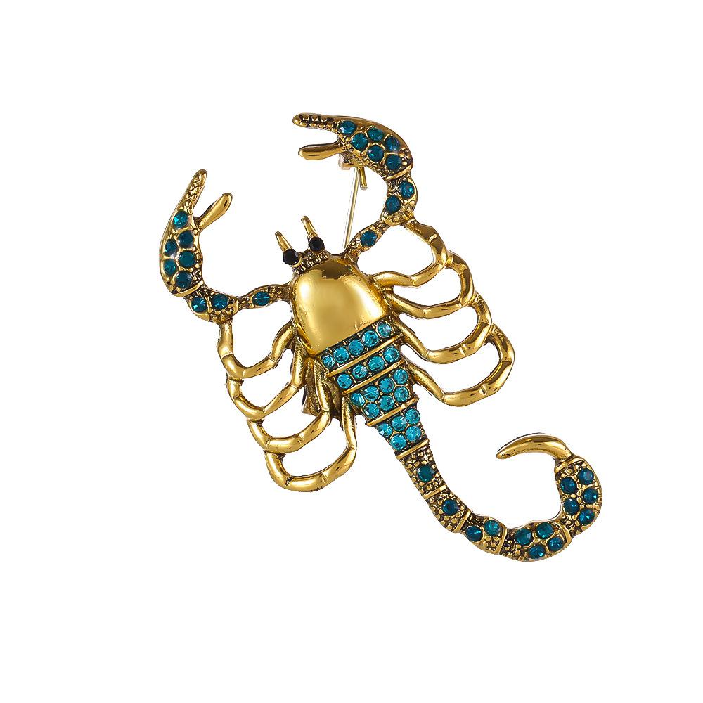 European and American Fashion Animal Antique Scorpion Brooch Clothing Matching Men's Suit Brooch Corsage