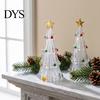 Christmas Room Ornament LED Lighted Tree Tabletop Decoration, Battery Operated Xmas Night Light, Soft Warm Glow Light Holiday with Star Topper