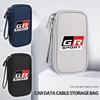 For Toyota Data Cable Storage Bag Travel Portable Digital Accessories Organizer Bag Camry Highlander C-HR Hilux Vios Rav4 Prius