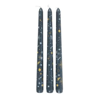 Sternennacht Spitzkerze (Packung mit 3)