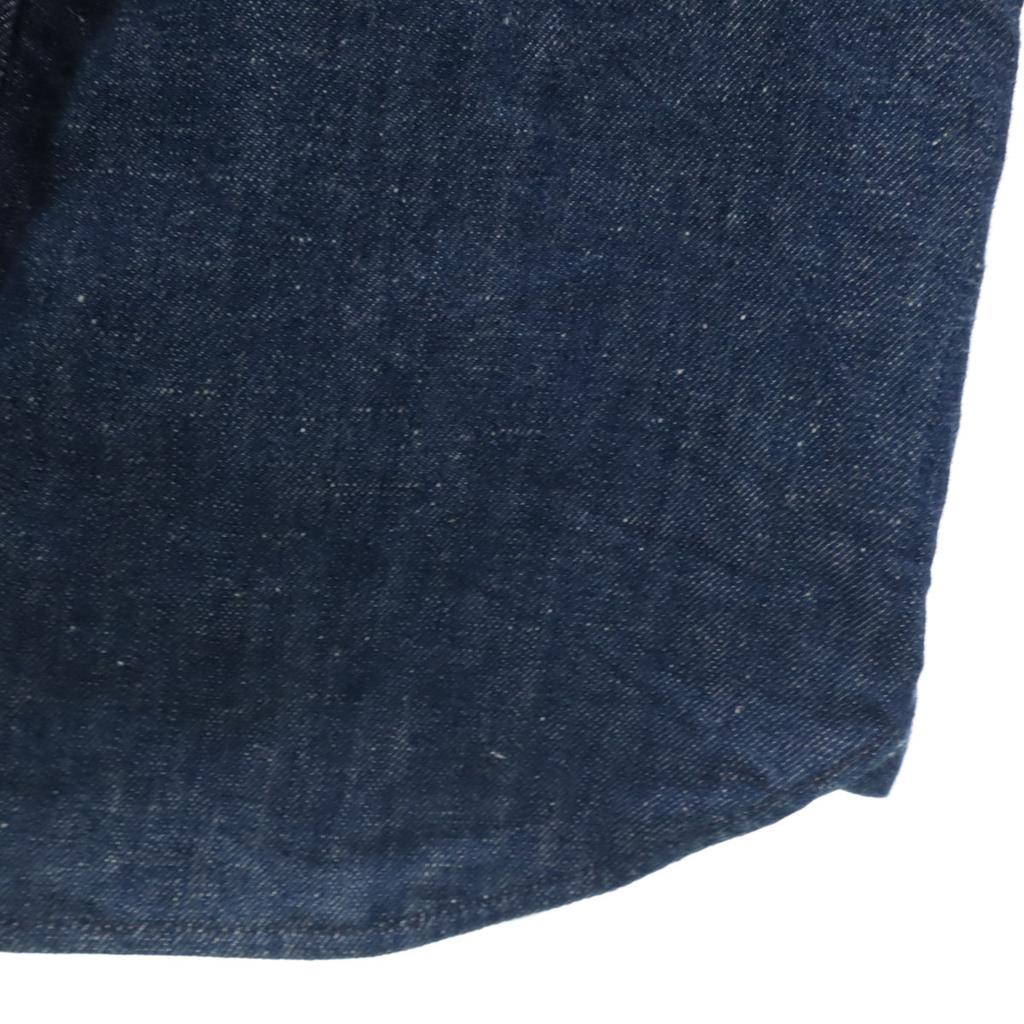 Celine Long Sleeve Two-tone Color Denim Shirt 36 Light Blue Women Used