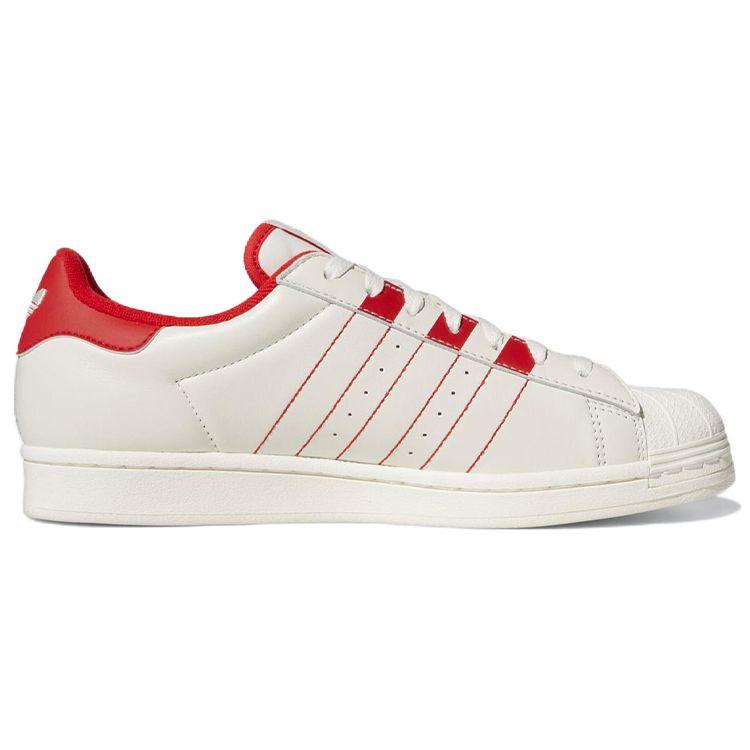Adidas Superstar White Vivid Red Unisex Sneakers Cloud-White GZ4744