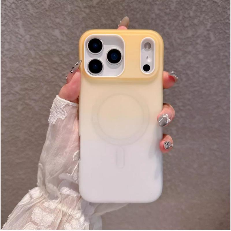 Applicable To IPhone17PROMAX Two In One Jelly Gradient Magnetic Suction Phone Case Apple 16 Anti Fall Protection Case 15