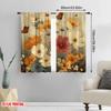 2pcs,2D Plane Printing Curtain Popular Butterfly Blooms Polyester Easy Install (without Rod) Holiday Ldeal for Living Room,