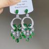 Exotic high-end fringed earrings, niche retro ethnic style earrings, French heavy industry bohemian earrings.