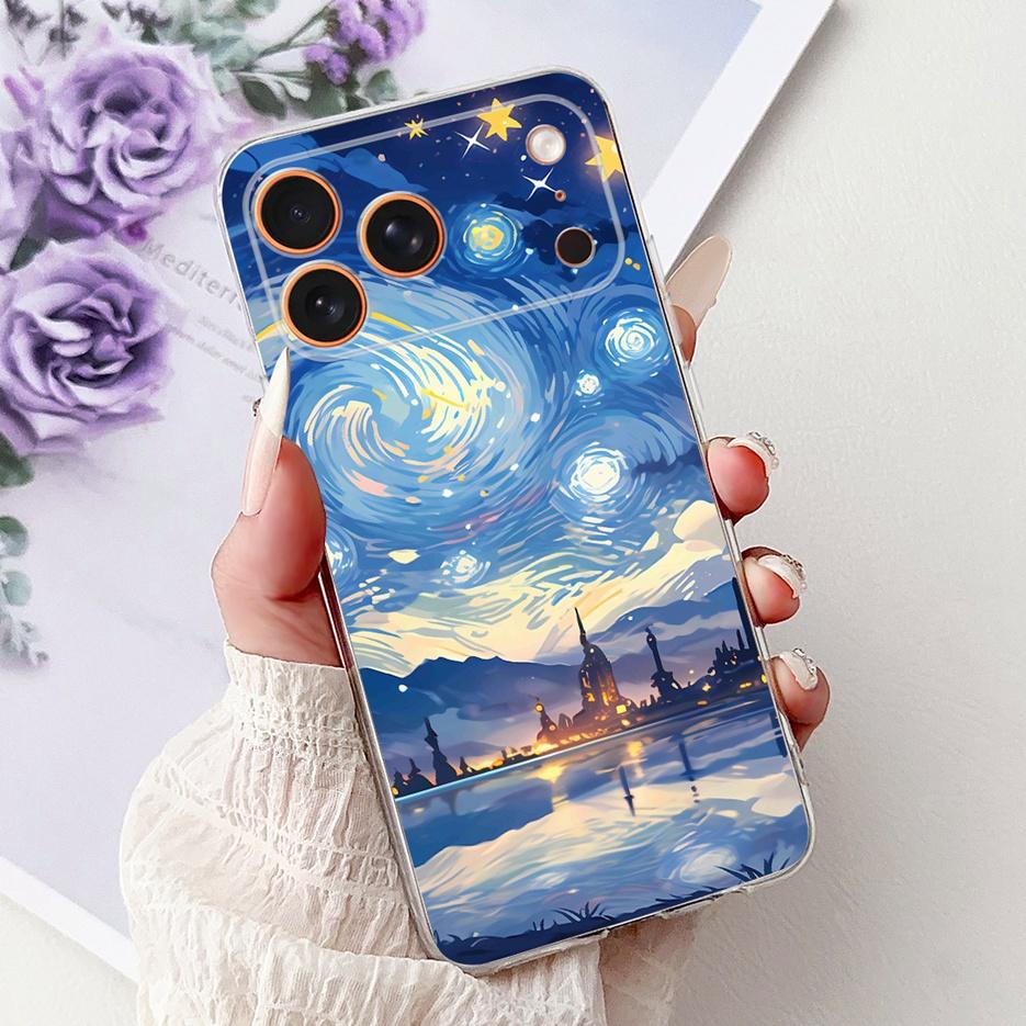 For Apple iPhone 17 Pro Max Case iPhone17 Air Fashion Painted Cover Soft Silicone Case For iPhone 17 Air iPhone17 Pro Max Fundas