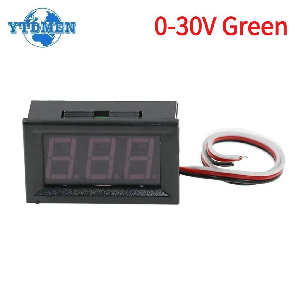 LED Digital Voltmeter 0.56 Inch Digital Voltmeter 0V-30V, 4.5V-30V LED Display Volt Voltage Meter Mini Tester Red/Blue/Green