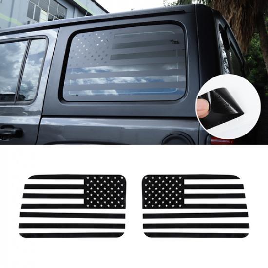 2X Rear Window Decal Decoration Sticker N Flag For 2018+ Jeep Wrangler JL